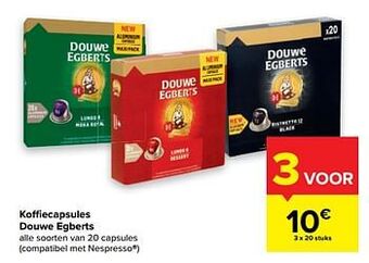 Carrefour Koffiecapsules douwe egberts aanbieding