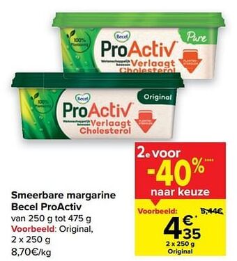 Carrefour Smeerbare margarine becel proactiv aanbieding