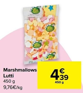Carrefour Marshmallows lutti aanbieding