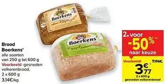 Carrefour Gesneden volkorenbrood aanbieding