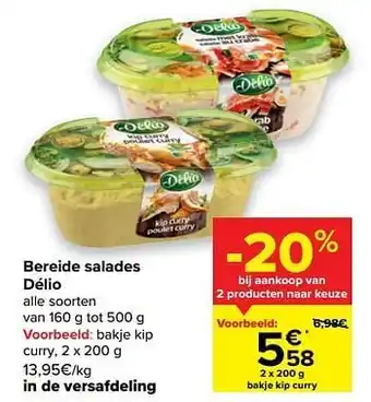 Carrefour Bakje kip curry aanbieding