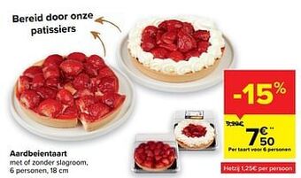 Carrefour Aardbeientaart aanbieding
