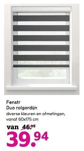 Leen Bakker Fenstr duo rolgordijn aanbieding