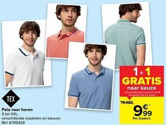 Carrefour Polo voor heren aanbieding