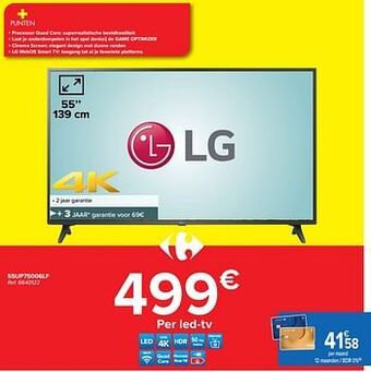Carrefour Lg 55up75006lf aanbieding