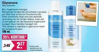 De Online Drogist Glycerona hygiënische handgel 100 ml aanbieding
