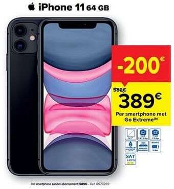 Carrefour Apple iphone 11 64 gb aanbieding