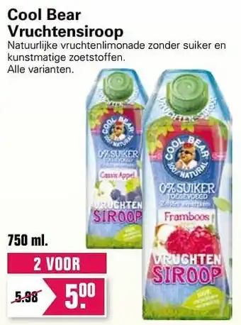 Cool bear vruchtensiroop 750 ml