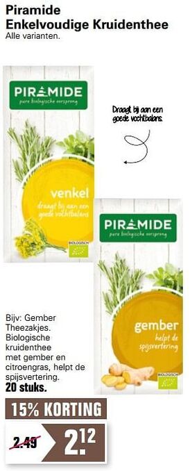 Piramide enkelvoudige kruidenthee