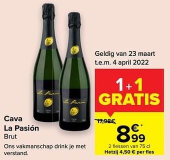 Carrefour Cava la pasión brut aanbieding