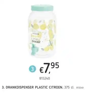 Drankdispenser plastic citroen