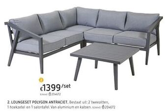 Dreamland Loungeset polygon antraciet aanbieding
