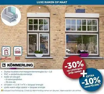 Zelfbouwmarkt Luxe ramen op maat -30% aanbieding