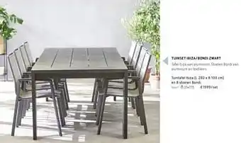 Dreamland Tuintafel ibiza en 8 stoelen Bondi aanbieding