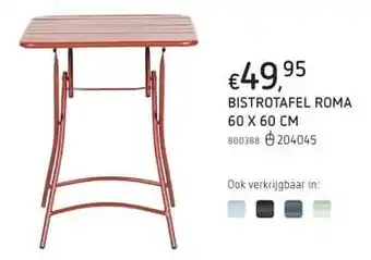 Dreamland Bistrotafel roma 60x60 cm aanbieding