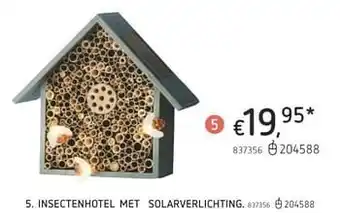 Insectenhotel met solarverlichting