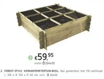 Dreamland Forest-style vierkantemetertuin basil L 140 x B 140 cm H 40 cm aanbieding