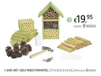 Doe-het-zelf insectenhotel D 17 x B 21.3 x H 23.3 cm