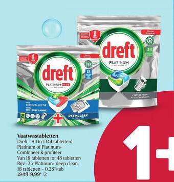 Delhaize Vaatwastabletten Dreft aanbieding