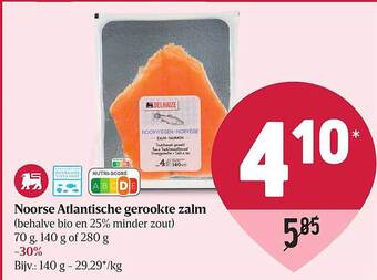 Delhaize Noorse Atlantische Gerookte Zalm aanbieding