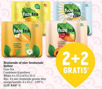 Delhaize Bruisende Of Niet-bruisende Ijsthee Fuze Tea aanbieding