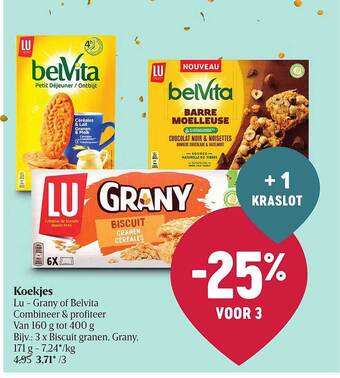 Delhaize Koekjes Lu Grany Of Belvita aanbieding