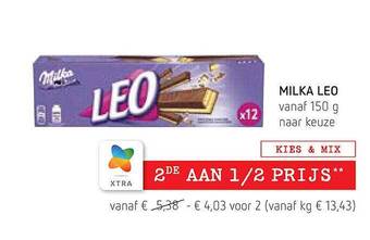 Spar Milka Leo aanbieding