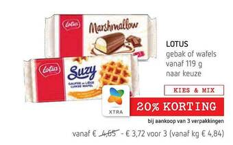 Spar Lotus Gebak Of Wafels aanbieding