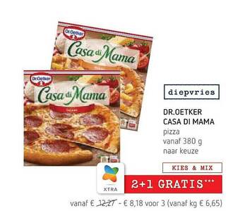 Spar Colruyt Dr. Oetker Casa Di Mama Pizza aanbieding