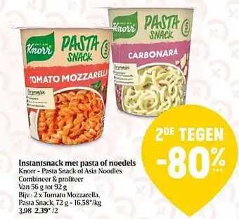 Delhaize Tomato mozzarella pasta snack aanbieding