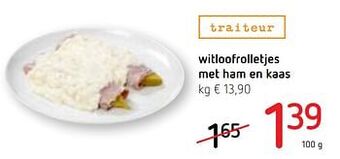 Witloofrolletjes met ham en kaas