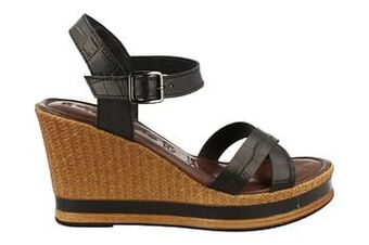 Berca Shoes Tamaris Sandaal Dames Trend Wedge Binnenzool Touch It - Zwart aanbieding