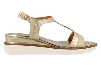 Berca Shoes Crinkles Sandaal Dames Volledig Leder - Beige aanbieding