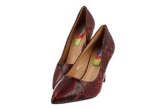 Berca Shoes Mode-Mania Pump Dames Trend Snakeprint - Bordeaux aanbieding