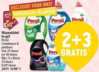 Delhaize Wasmiddel in gel persil black aanbieding
