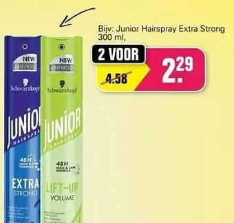 De Online Drogist Junior hairspray extra strong aanbieding
