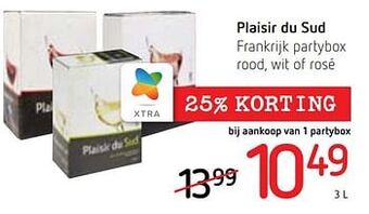 Spar Colruyt Plaisir du sud frankrijk partybox rood wit of rosé aanbieding