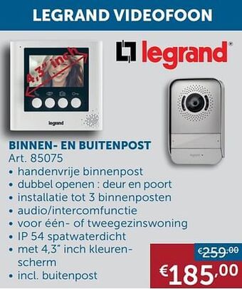 Legrand videofoon binnen- en buitenpost