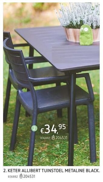 Dreamland Keter allibert tuinstoel metaline black aanbieding