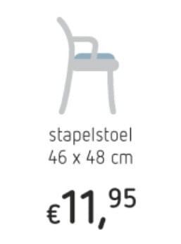 Dreamland Stapelstoel 46 x 48 cm aanbieding