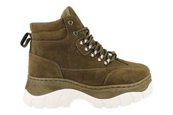 Berca Shoes Mode-Mania Bottine Dames Trend Bergbottien - Kaki aanbieding