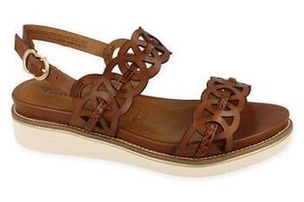 Berca Shoes Tamaris Sandaal Dames Touch It Binnenzool - Cognac aanbieding