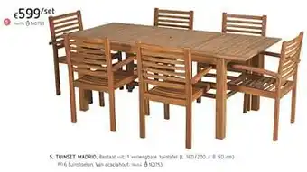 Tuinset madrid (L 160/200 X B 90 cm)