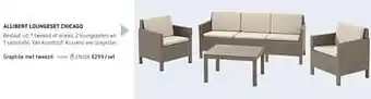 Dreamland Allibert loungeset chicago graphite met tweezit aanbieding