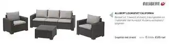 Allibert loungeset california graphite met driezit