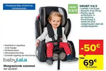 Carrefour Meegroeiende autostoel aanbieding