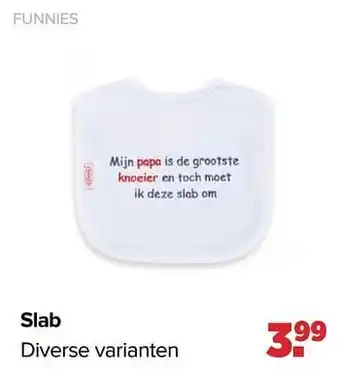 Baby-Dump Slab diverse varianten aanbieding