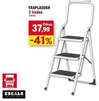 Hubo Trapladder 3 treden aanbieding