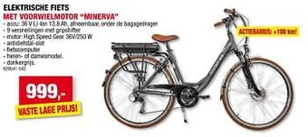 Hubo Elektrische fiets met voorwielmotor minerva aanbieding