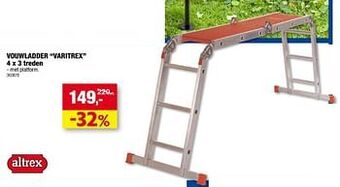 Hubo Vouwladder varitrex aanbieding